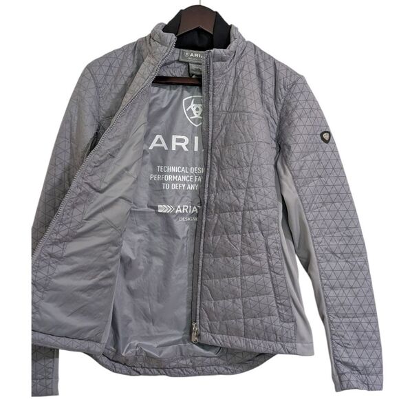 Ariat Equestrian Women's M Volt 2.0 Reflective Jacket in Silver Primaloft NWOT - Picture 6 of 12
